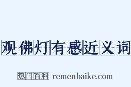 观佛灯有感近义词是什么意思的图片